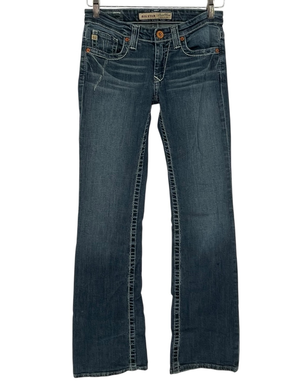 Big Star Casey Low Rise Bootcut Jeans Mid Dark Wash 26R